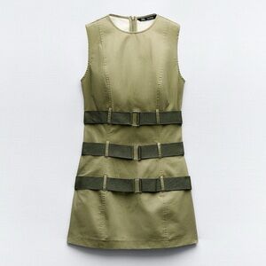Zara belted wax dress size small